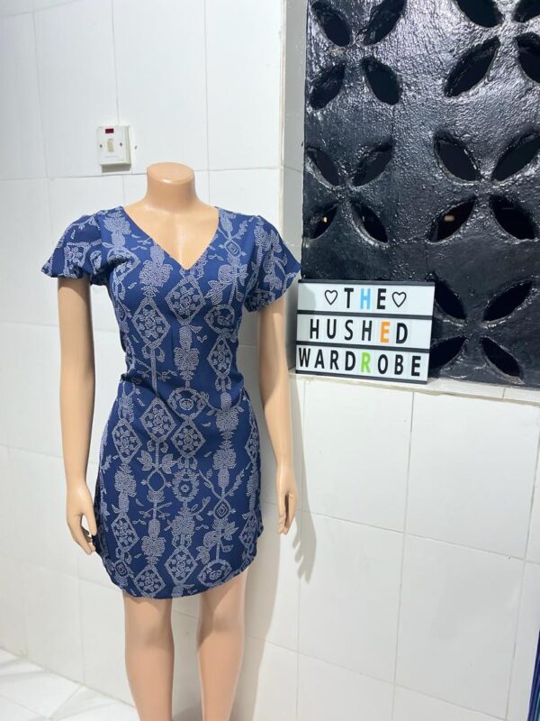 Navy blue wrap dress