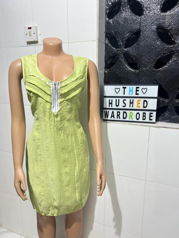 Refreshing lime green sleeveless dress