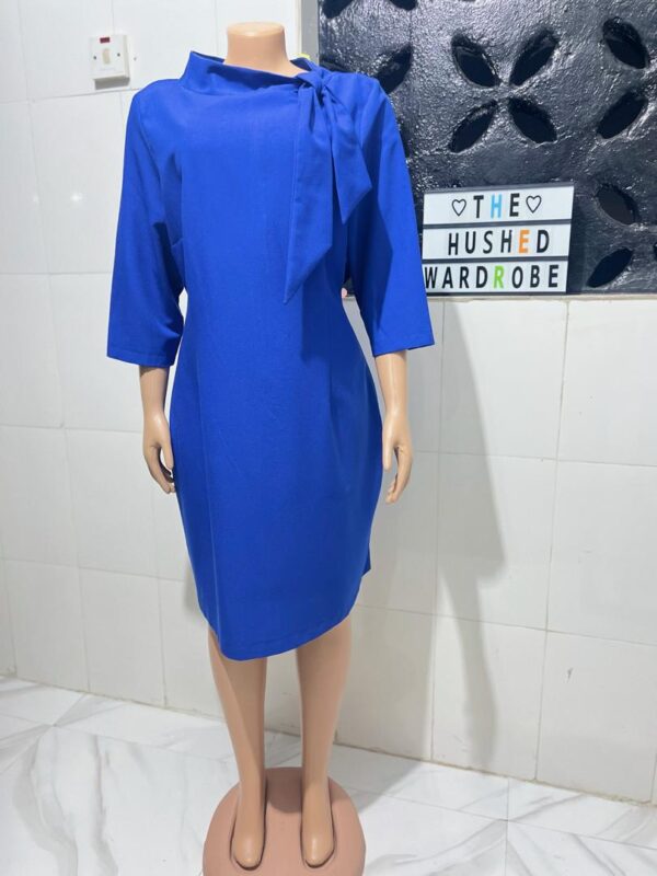 Cobalt blue shift dress