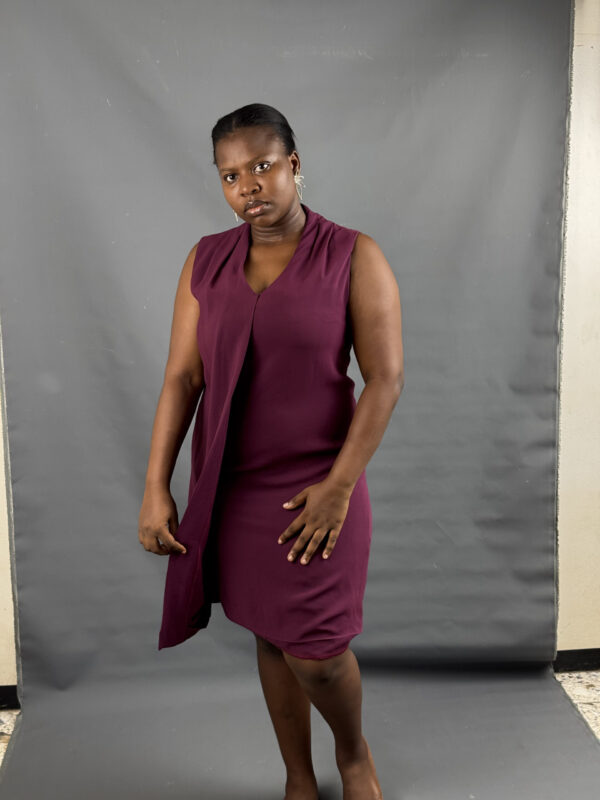 Sophisticated magenta shift dress - Image 2