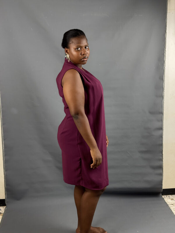 Sophisticated magenta shift dress - Image 4