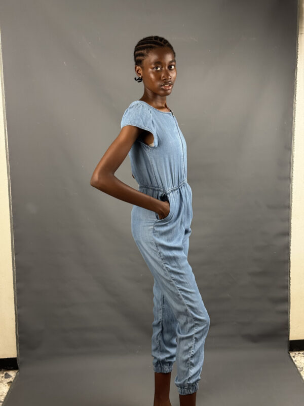 Blue Chambray Jumpsuit - Image 8