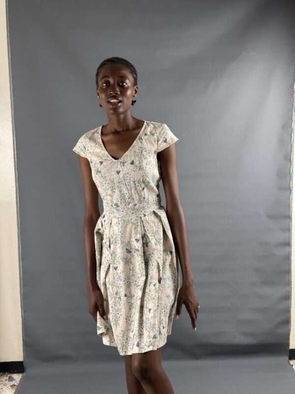 Romantic cream floral dress - Image 2